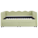 Gingham Daybed & USB Charging Port, Wave-Shaped Design