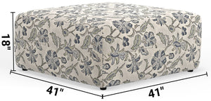 Stockbridge - Cocktail Ottoman - Denim