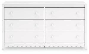 Hallityn - Six Drawer Dresser - White