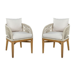Outdoor Dining Chairs With Cushion (Set of 2)