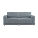 Modern Square Arm Sofa With Soft Fabric Upholstery, Deep Cushions
