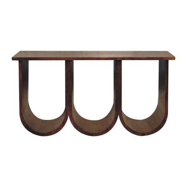 Triple Open Style Coffee Table - Beige / Brown