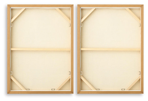 Brettwarth - Wall Art Set (Set of 2) - Green / Blue / Yellow