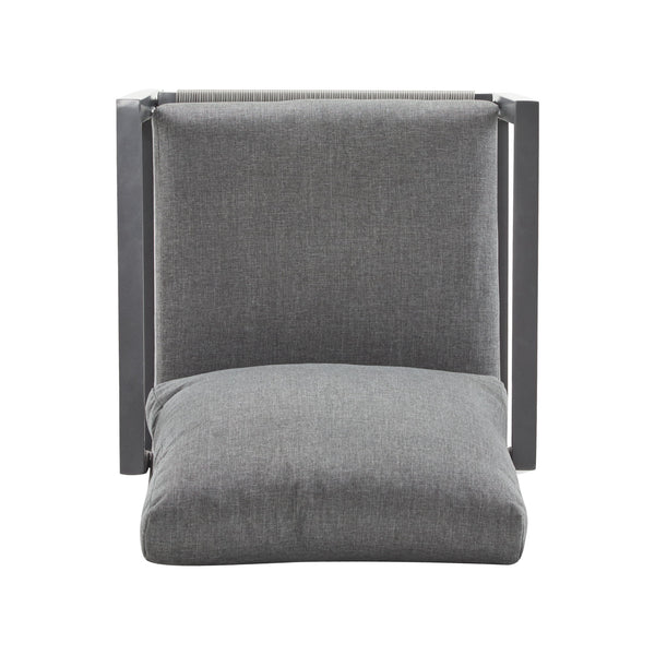 Modern Lounge Chair With Rope Accents And Cushions