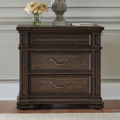 Provence Park - Nightstand With Charging Station - Chateau Brown