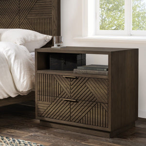 Santa - 2-Drawer Nightstand - Toasted Brown