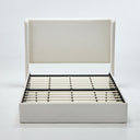 Carmen - Minimalist Upholstered Wingback Bed Frame With High Headboard