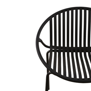 7 Piece Outdoor Modern Dining Set With Stackable Chairs