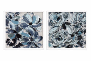 Bloom Blend Framed Print (Set of 2) - Blue