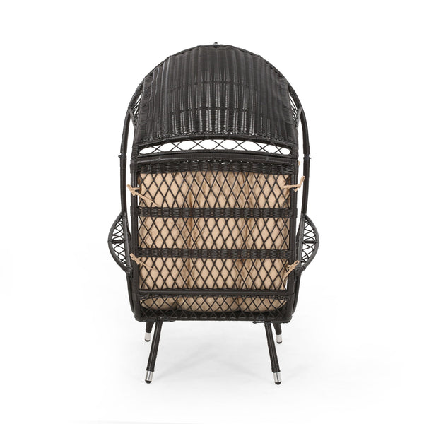 Outdoor Wicker Standing Basket Chair With Cushion