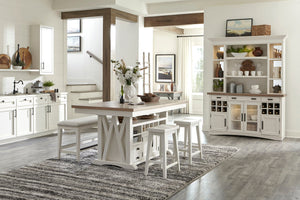Americana Modern Dining - Island Counter-Height Extendable Dining Table - Cotton