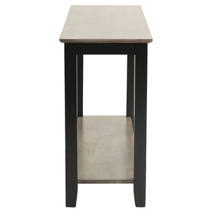 3 Piece Table Set With Open Shelf Storage, Includes Coffee, End & Console Table - Black / Black / Gray / Gray