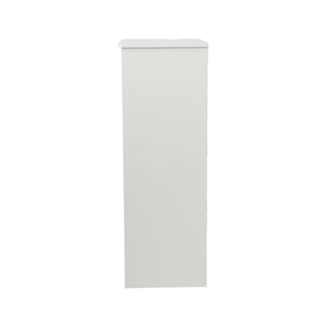 Louvered Door Bathroom Low Cabinet With Multi Layer Storage - White