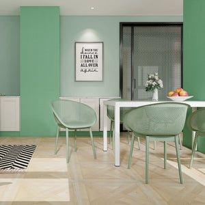 2 Piece Durable Single Chair With Hollow Out Design