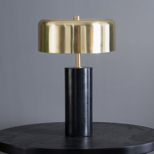 Desk Lamp With Drum Shade - Black