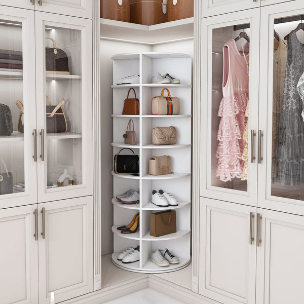 Rotating Shoe Rack Tower