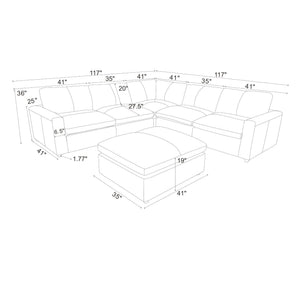 Upholstered Large Seating Modular Sectional