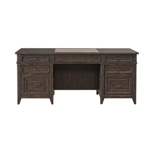 Paradise Valley - Executive Desk - Saddle Brown