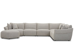 Playful - Ottoman With Casters - Canes Cobblestone
