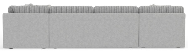 Logan - Upholstered Sectional With Comfort Coil Seating - 46" Cocktail Ottoman And Accent Pillows Included