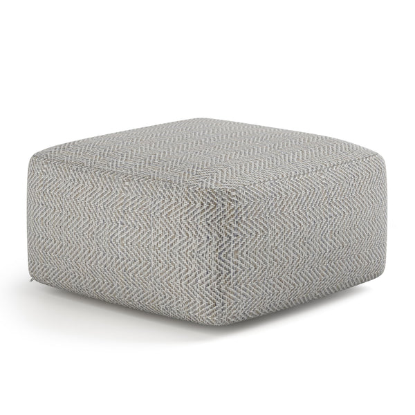 Nate - Square Pouf - Gray