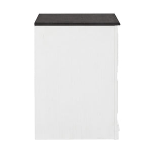 Allyson Park - Bunching Lateral File Cabinet - Wirebrushed White / Charcoal