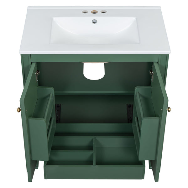 Bathroom Vanity With Sink With 2 Doors And Adjustable Shelf