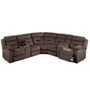 Power Reclining Sectional Set With Console Cup Holders
