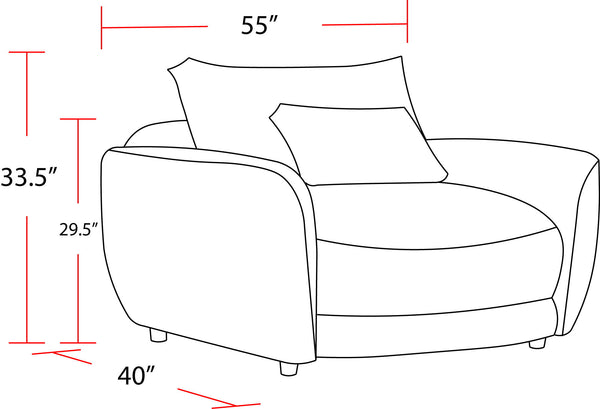 Utopia - Chair and A Half With Lumbar Pillow