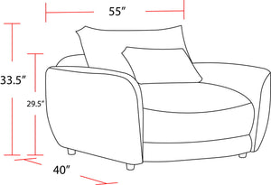 Utopia - Sofa And 2 Chair And Half - Mega Ivory