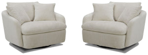 Boomer - Large Swivel Chair with 2 Pillows
