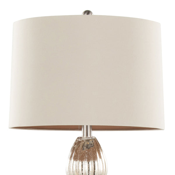 Spade - Contemporary Table Lamp (Set of 2) - Mercury / Nickel / Natural