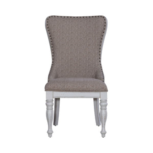 Magnolia Manor - Upholstered Wing Back Side Chair - Antique White