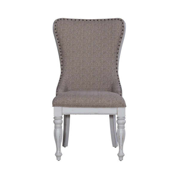 Magnolia Manor - Upholstered Wing Back Side Chair - Antique White