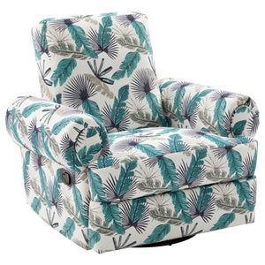 Manual Swivel Recliner Rocker Chair With Adjustable Backrest