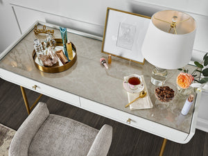 Love. Joy. Bliss.-Miranda Kerr Home - Allure Vanity Desk - White