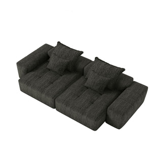 Modern Oversized Diy Combination, Modular Sectional Sofa With Pillows