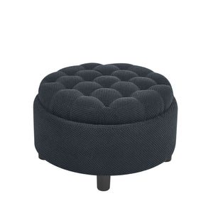 Storage Round Footstool Table Ottoman
