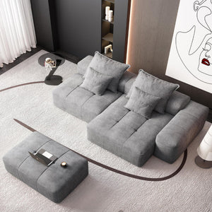 Modern Oversized, Modular Sectional Sofa With Pillows