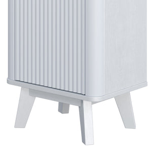 Tall Bathroom Storage Cabinet With Adjustable Shelves And 1 Drawer & Door