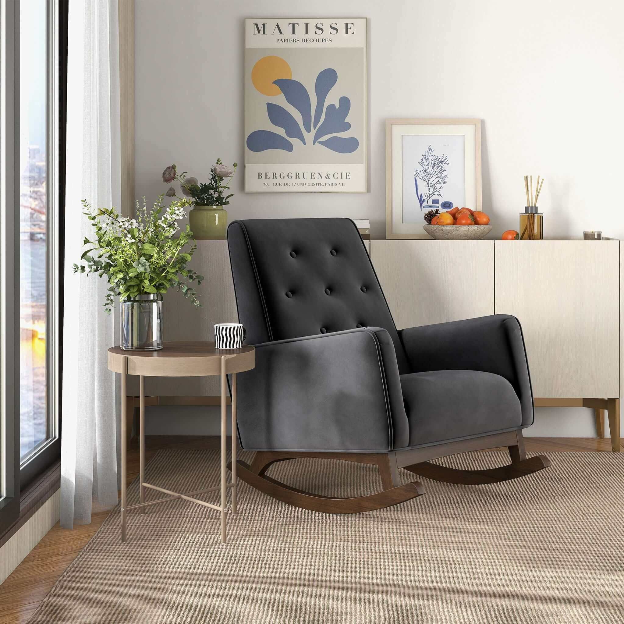 Ashcroft Furniture Demetrius Rocking Chair - Thumbnail 4