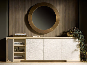 Modern - Aurora Credenza - White / Light Brown