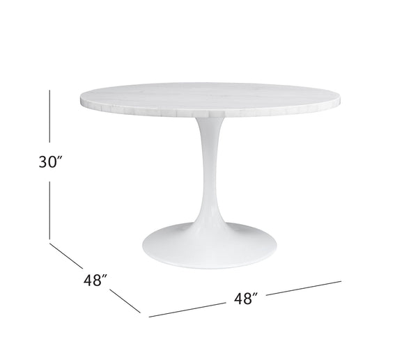 Dunham - Dining Table - White
