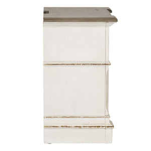 Abbey Park - 2 Drawer Nightstand With Charging Station - Antique White