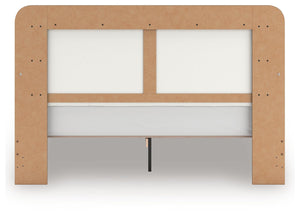 Kendanport - 4 Pc. - King Platform Bed, Dresser, Mirror And Nightstand - Brown / White