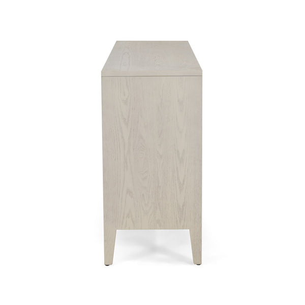Wood Sideboard With Adjustable Shelves And Storage Cabinet - White Washed