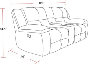 Buster - Manual Reclining Console Loveseat