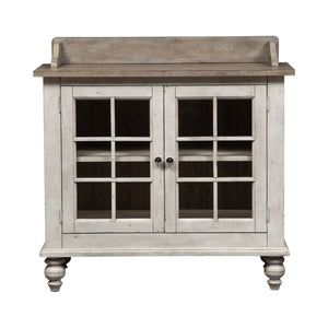 Whitney - Server - Antique Linen / Weathered Gray