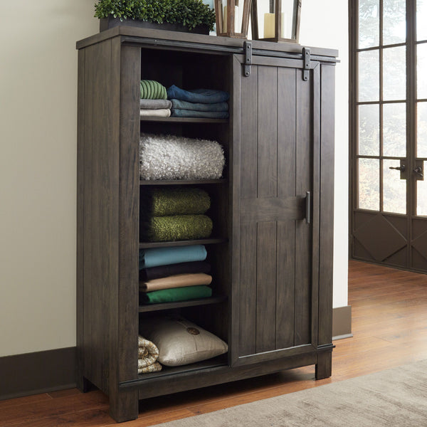 Thornwood Hills - Sliding Door Chest - Rock Beaten Brown
