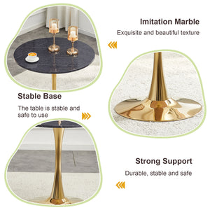 Round Dining Table & Thickened Top For Kitchen